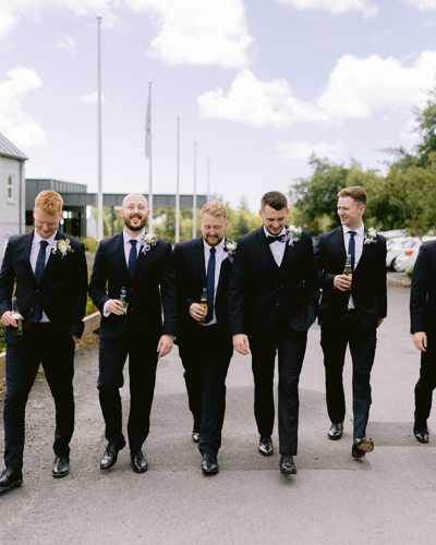 Groom and Best Man at Comis Hotel & Golf Resort Isle of Man Wedding