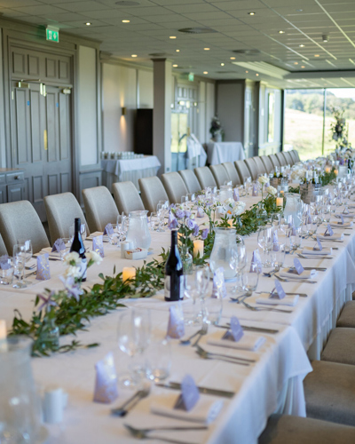 Romantic Wedding Setup with Candles at Comis Hotel weddings Isle of Man